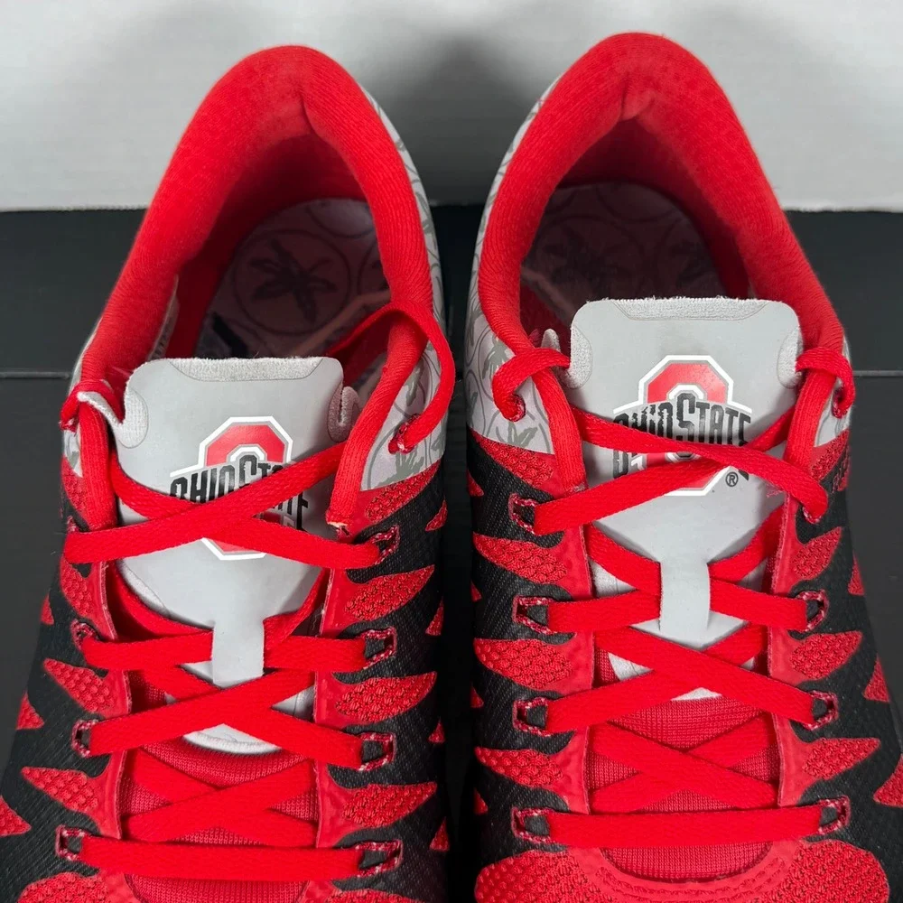 Nike Mens Size 10 Ohio State Buckeyes Free Trainer 5.0 V6 Shoes 723939-006
